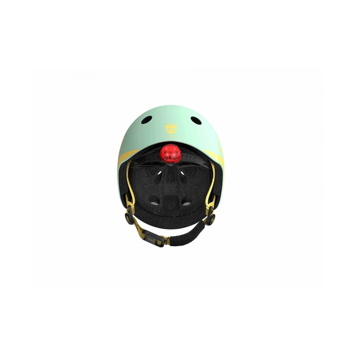 Casca de protectie pentru copii, sistem de reglare magnetic cu led, XXS-S, 45-51 cm, 1 an+, Kiwi, Scoot Ride