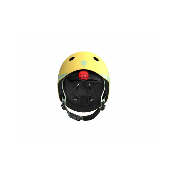 Casca de protectie pentru copii, sistem de reglare magnetic cu led, XXS-S, 45-51 cm, 1 an+, Lemon, Scoot Ride