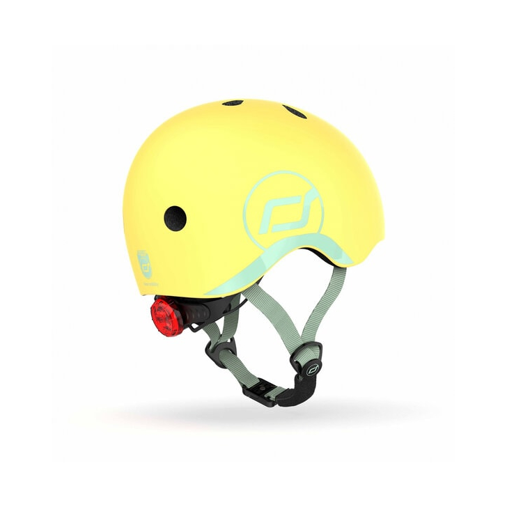 Casca de protectie pentru copii, sistem de reglare magnetic cu led, XXS-S, 45-51 cm, 1 an+, Lemon, Scoot Ride