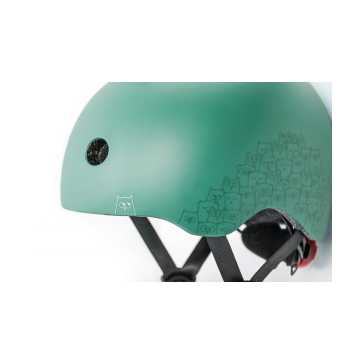 Casca de protectie pentru copii, sistem de reglare magnetic cu led, XXS-S, 45-51 cm, 1 an+, Forest Reflectorizant, Scoot Ride