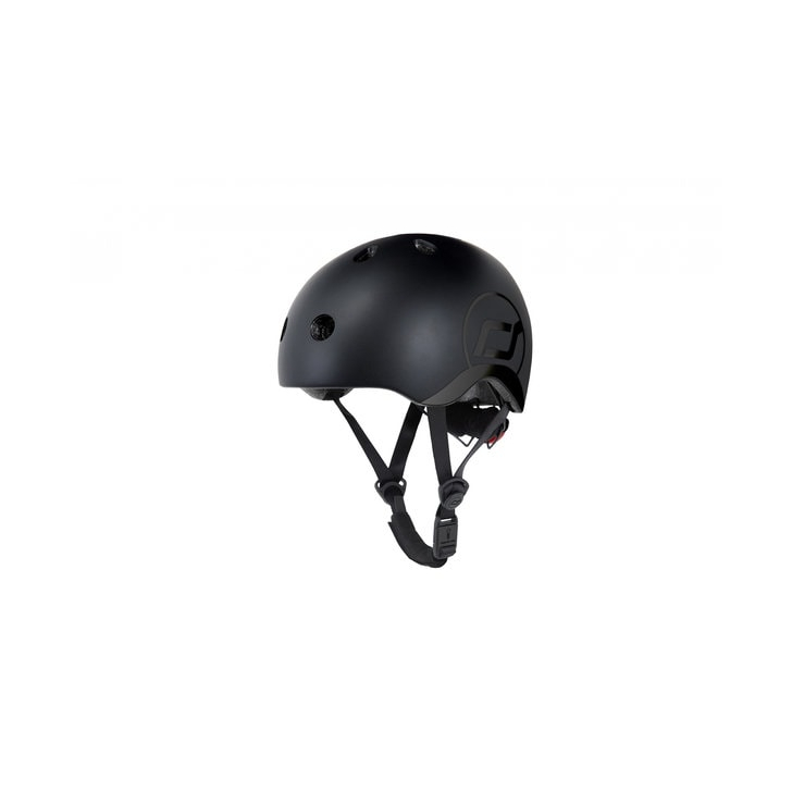Casca de protectie pentru copii, sistem de reglare magnetic cu led, S-M, 51-55 cm, 3 ani+, Black Gold, Scoot Ride