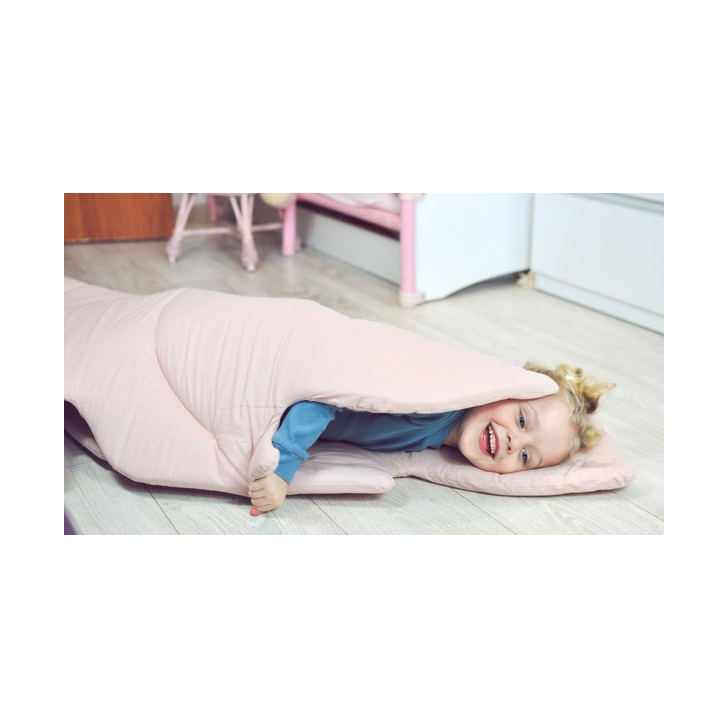 Covoras de joaca termic Frunza Pure Salvia 150x105x5cm, pliabil, bumbac 100% si umplutura antialergica BabySoft , protectie impotriva loviturilor