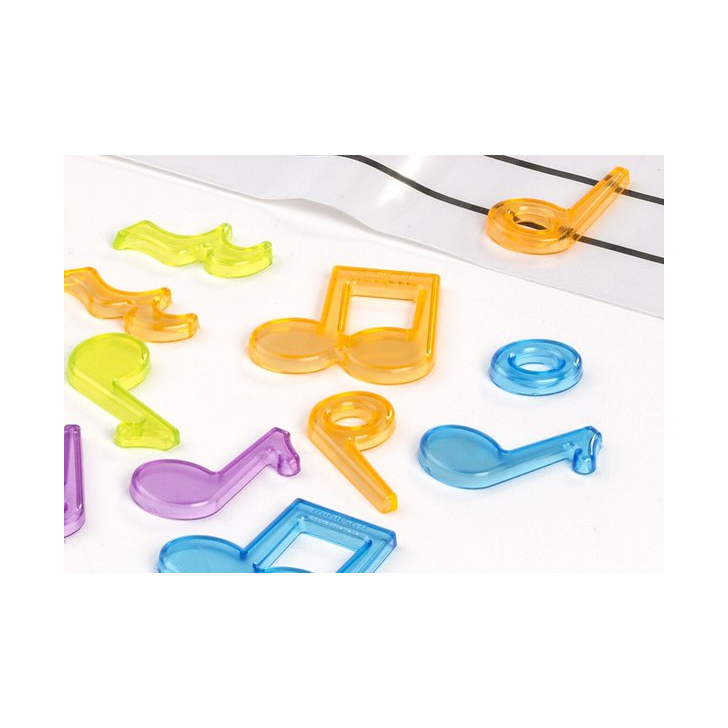 Set portativ si 96 note muzicale translucide
