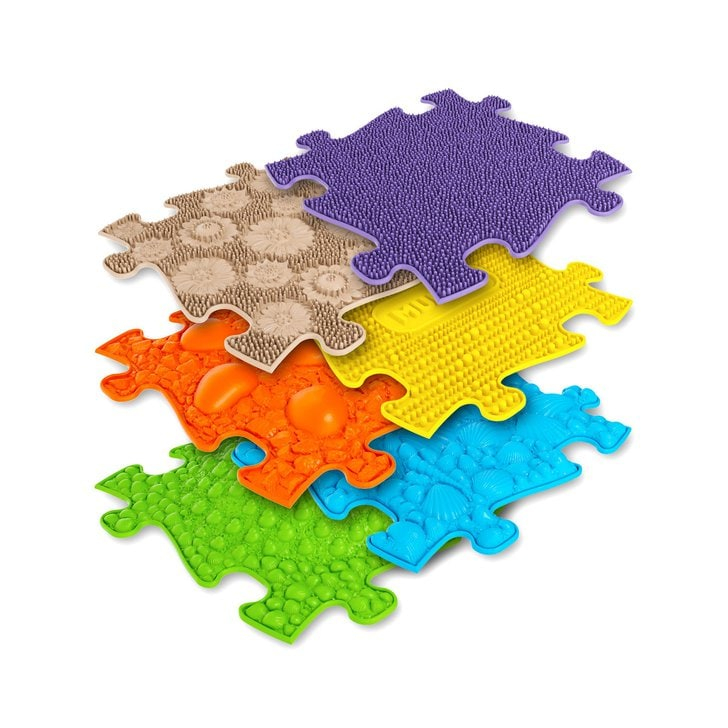 Covoras ortopedic senzorial puzzle Set pentru bebelusi Muffik