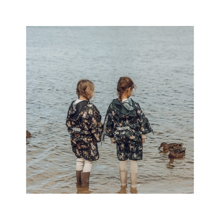 Pelerina de Ploaie pentru Copii, Poncho pentru ploaie 1,5-8 ani Happy Bear dark
