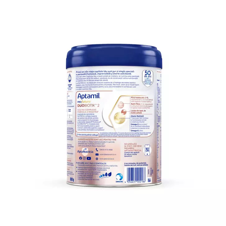 Lapte praf Nutricia Aptamil Profutura 2, 800g, 6luni+