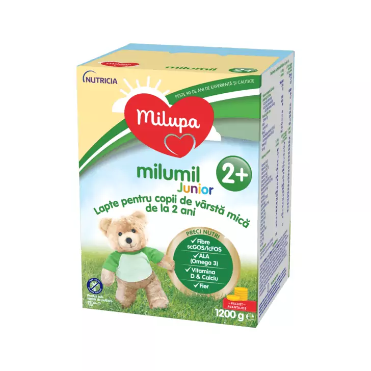 Lapte praf Milupa Milumil Junior 2+, 1200g, 2ani+