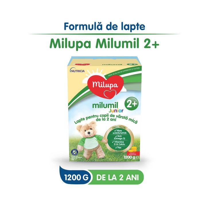 Lapte praf Milupa Milumil Junior 2+, 1200g, 2ani+