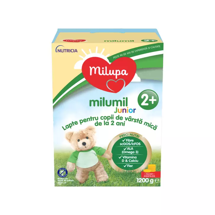 Lapte praf Milupa Milumil Junior 2+, 1200g, 2ani+