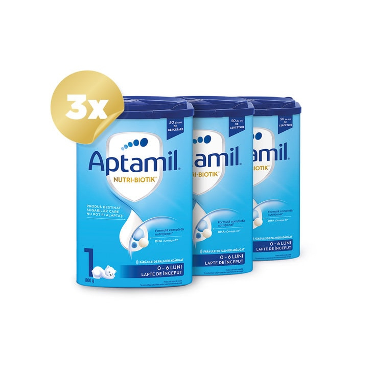 Trio Pack Aptamil 1, 800g, 0luni+