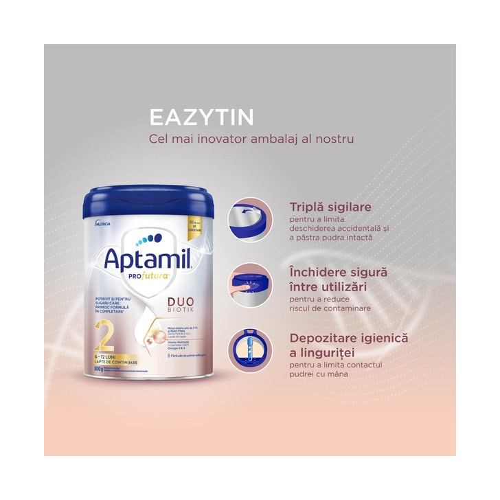 Lapte praf Nutricia Aptamil Profutura 2, 800g, 6luni+