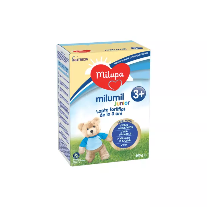 Lapte praf Milupa Milumil Junior 3+, 600g, 3ani+