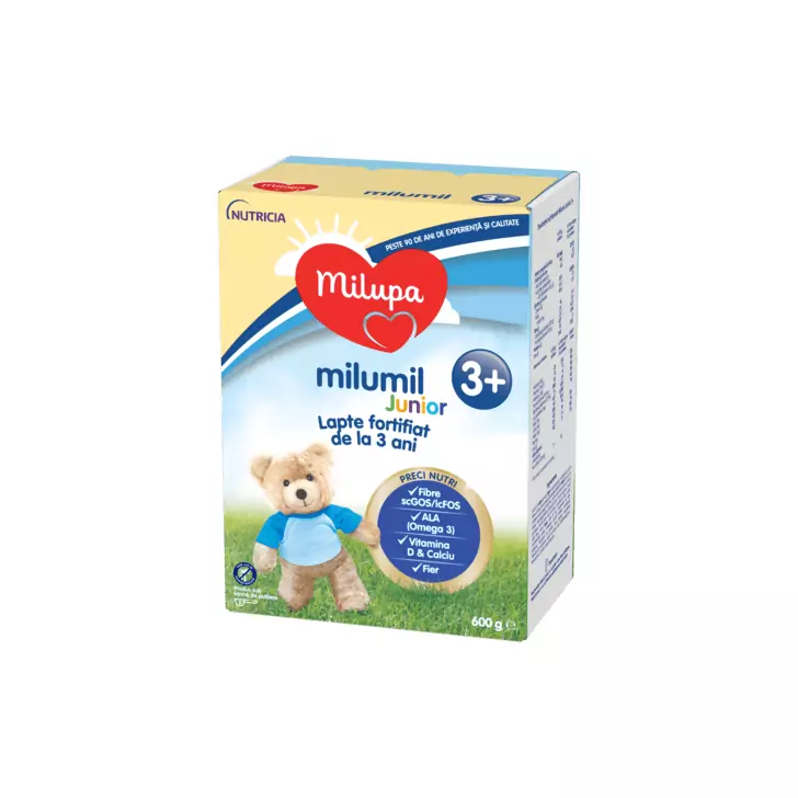 Lapte praf Milupa Milumil Junior 3+, 600g, 3ani+