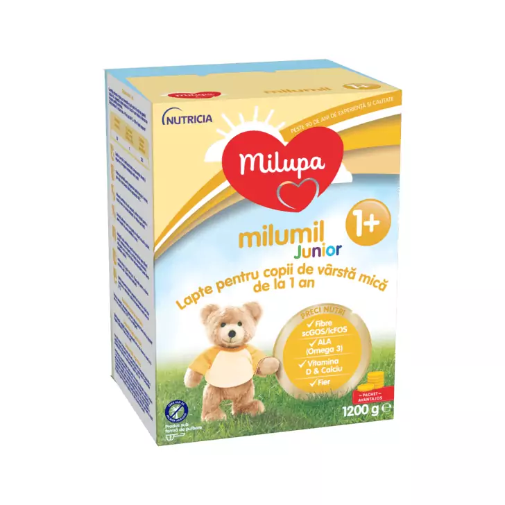 Lapte praf Milupa Milumil Junior 1+, 1200g, 12luni+