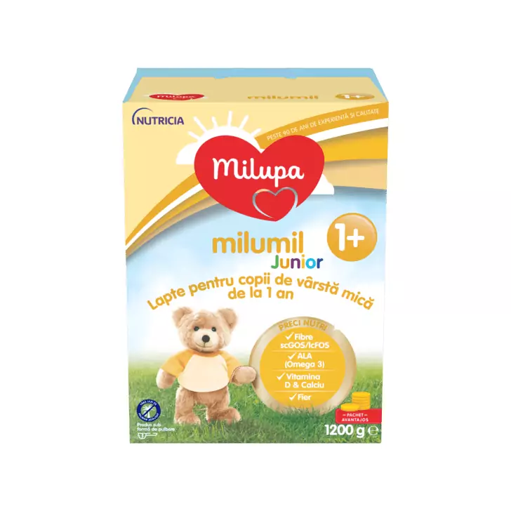 Lapte praf Milupa Milumil Junior 1+, 1200g, 12luni+