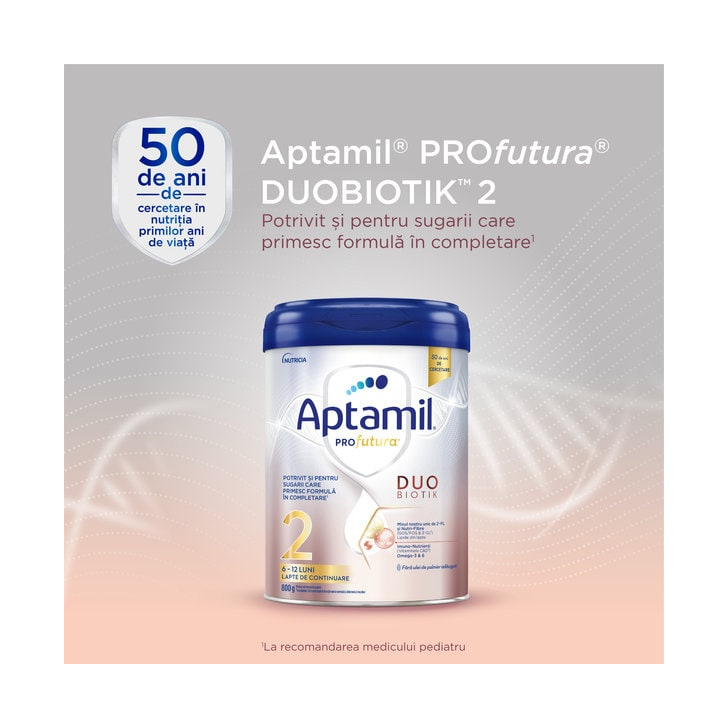 Lapte praf Nutricia Aptamil Profutura 2, 800g, 6luni+