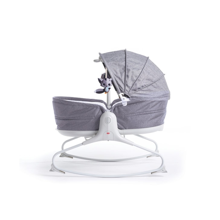 Sezlong 3 in 1 Tiny Love Cozy Rocker Napper, 0 luni plus, Gri cu Alb