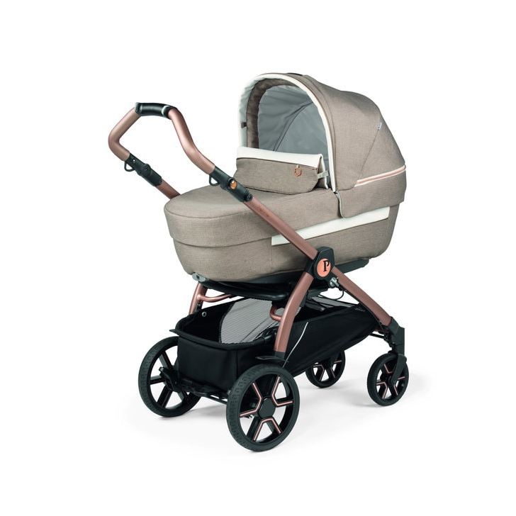 Carucior 3 in 1 Peg Perego Book, Lounge,  0 - 22 kg, Mon Amour, Bej / Roz