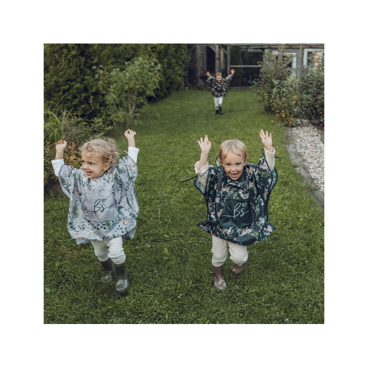 Pelerina de Ploaie pentru Copii, Poncho pentru ploaie 1,5-8 ani Animals Garden Dark