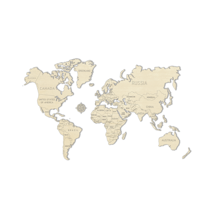Harta lumii puzzle 3D de perete (L)
