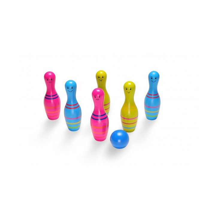 Set de bowling din lemn Skittles Jr., BS Toys