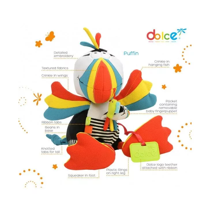 Papagal, jucarie interactiva cu activitati, Dolce