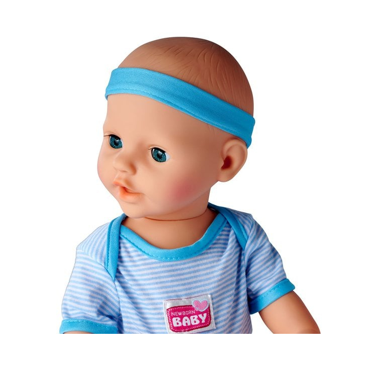 Papusa Simba New Born Baby, Baby Doll 43 cm cu accesorii albastru