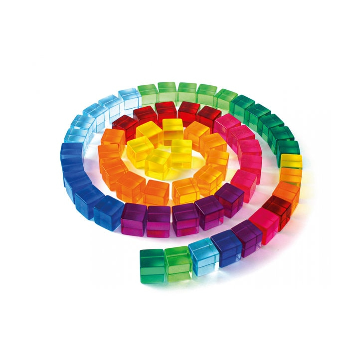 Set 100 cuburi acrilice luminoase, Bauspiel