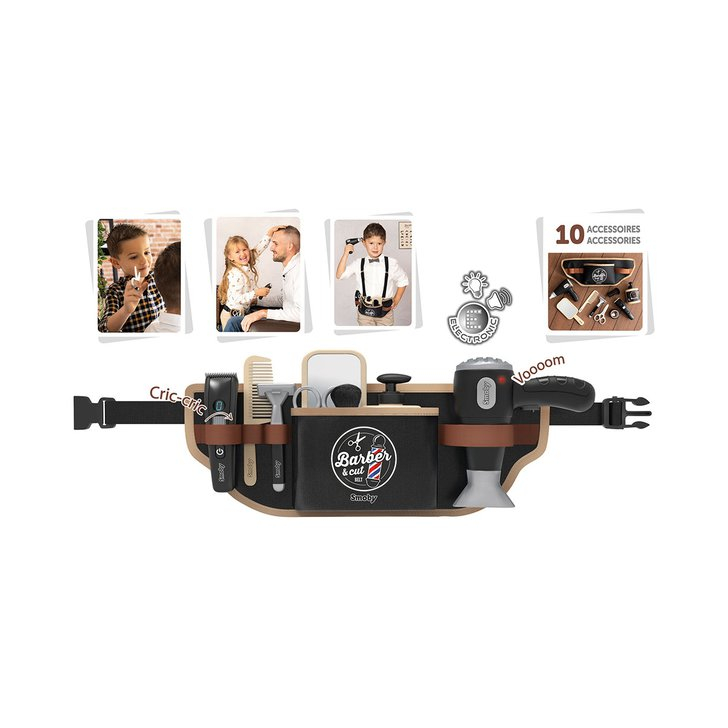 Centura frizer Smoby Barber and Cut negru cu accesorii