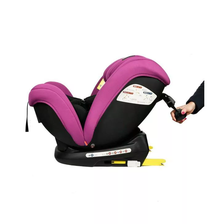 Scaun Auto Riola cu Isofix BUF BOOF Purple 0 36 kg pozitie somn 135 grade