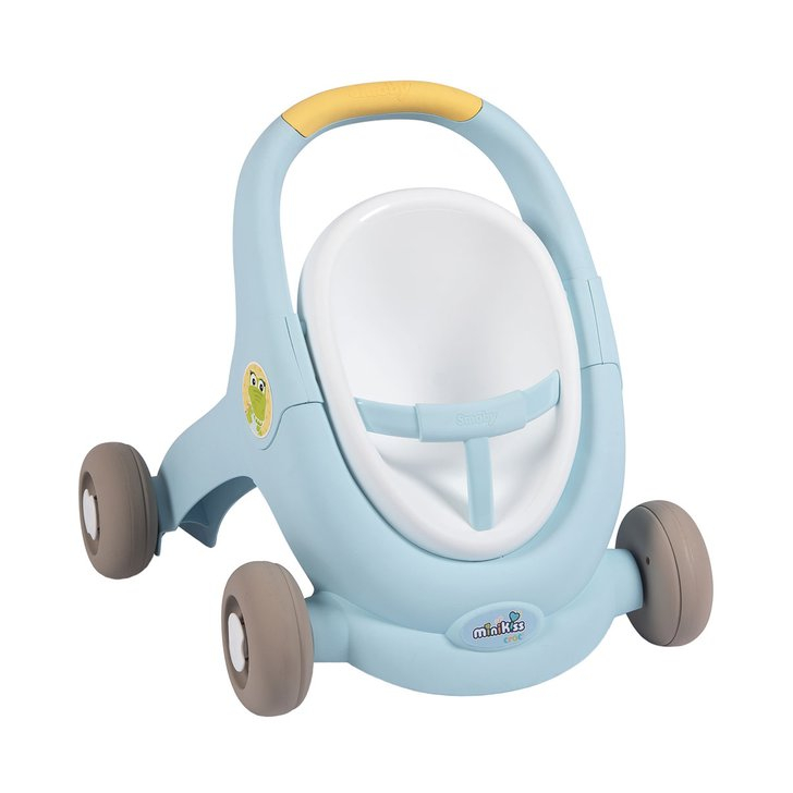 Carucior pentru papusi Smoby Minikiss Croc 3 in 1 albastru