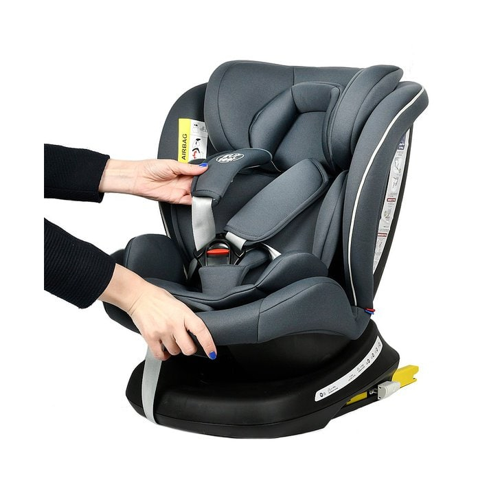 Scaun Auto Tweety Plus DELUXE BUF BOOF Grey cu Isofix rotativ 360 grade 0 36 kg