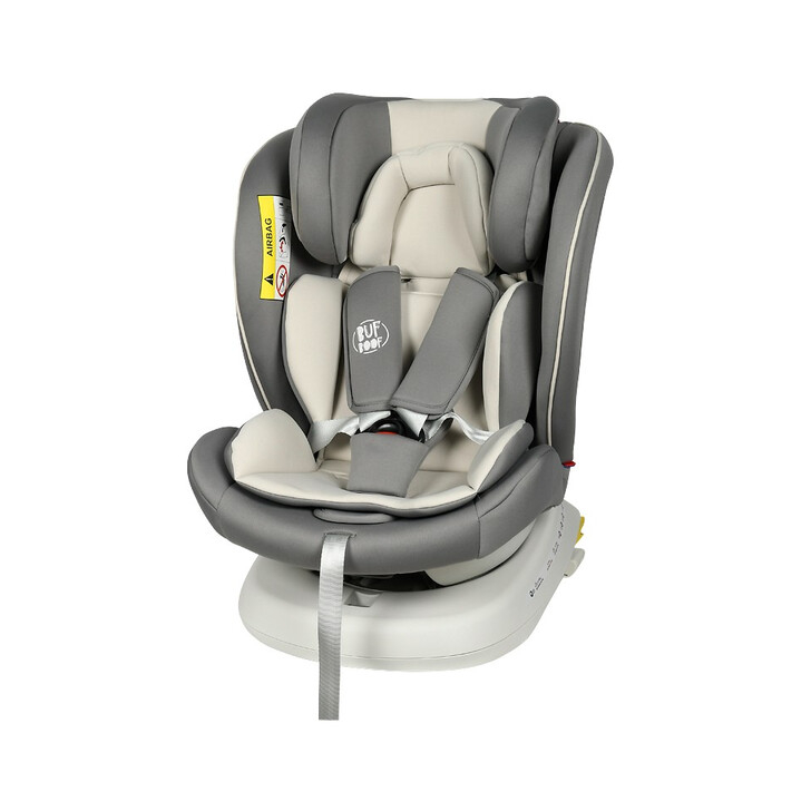 Scaun Auto Tweety Plus DELUXE BUF BOOF Light Grey cu Isofix rotativ 360 grade 0 36 kg