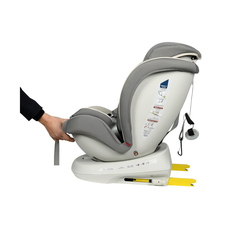 Scaun Auto Tweety Plus DELUXE BUF BOOF Light Grey cu Isofix rotativ 360 grade 0 36 kg