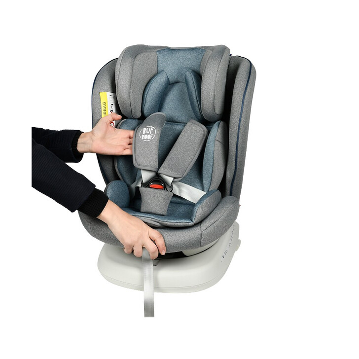 Scaun Auto Tweety Plus DELUXE BUF BOOF Light Blue cu Isofix rotativ 360 grade 0 36 kg