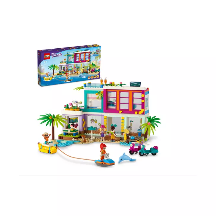 Set de construit - Lego Friends, Casa de Vacanta de pe Plaja  41709