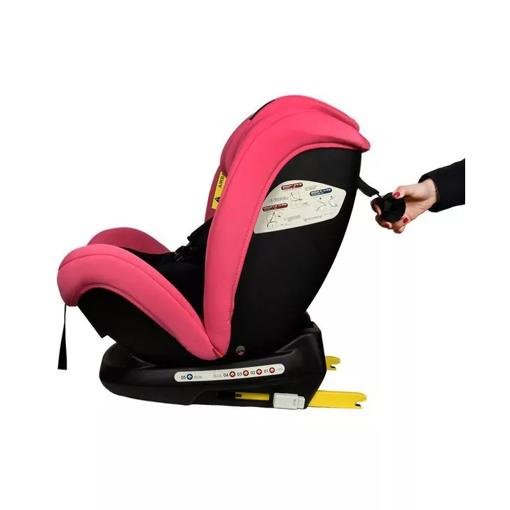 Scaun Auto Riola cu Isofix BUF BOOF Roz 0 36 kg 135 grade pozitie somn