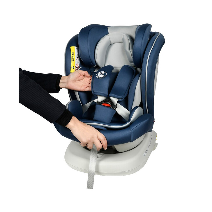 Scaun Auto Tweety Plus DELUXE BUF BOOF Indigo cu Isofix rotativ 360 grade 0 36 kg