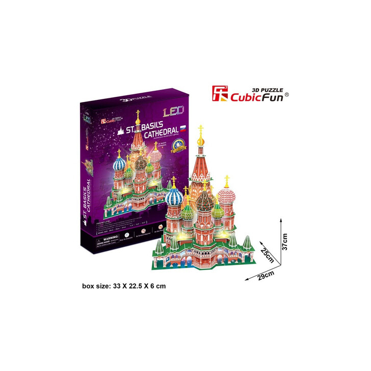 PUZZLE 3D LED CATEDRALA ST. BASIL 224 PIESE