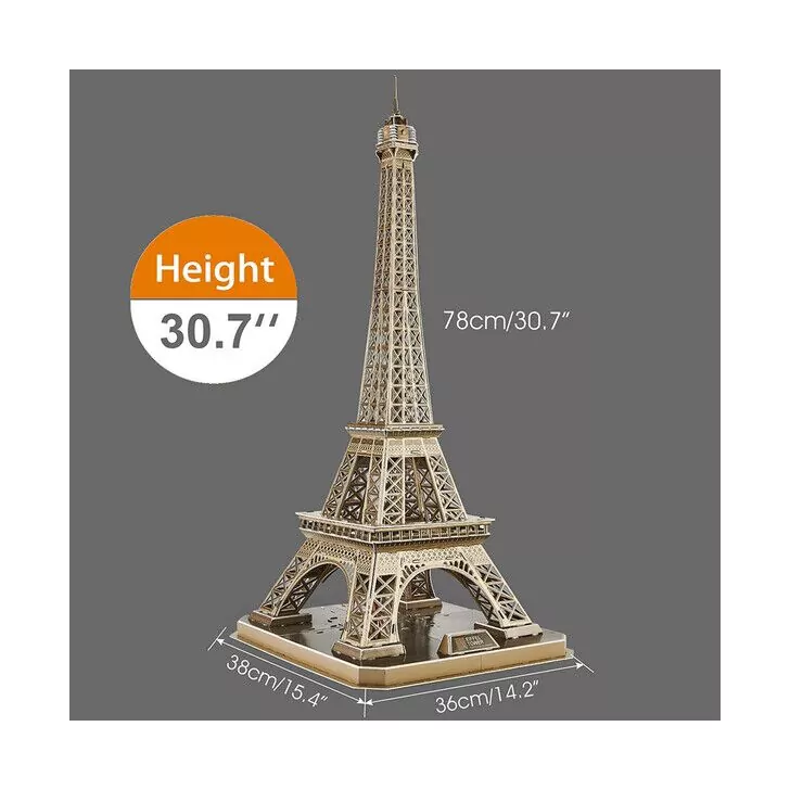 Cubic Fun - Puzzle 3D Led Turnul Eiffel 84 Piese