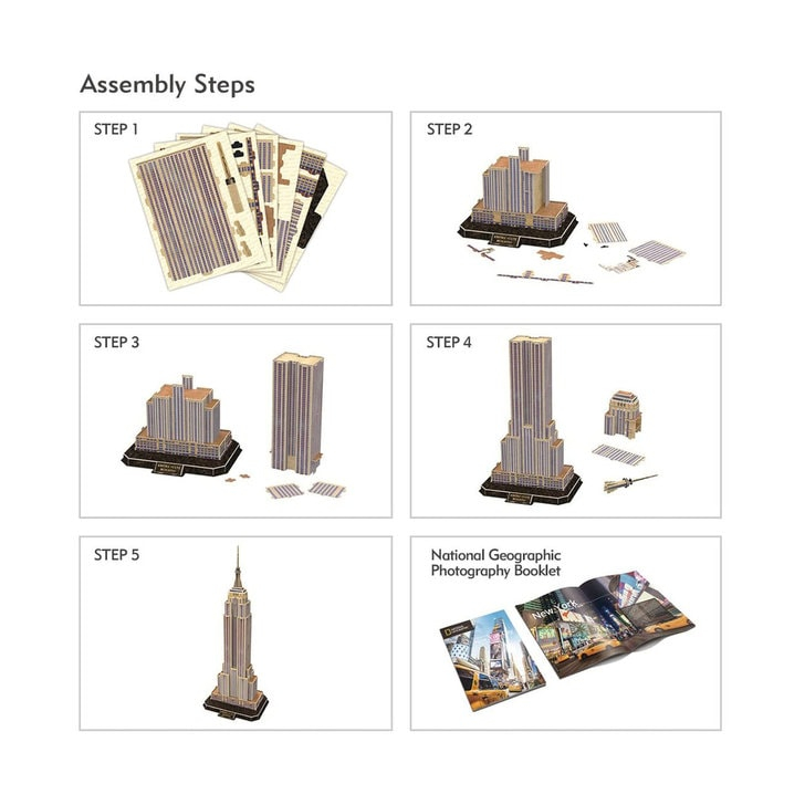 PUZZLE 3D+BROSURA-EMPIRE STATE BUILDING 66 PIESE