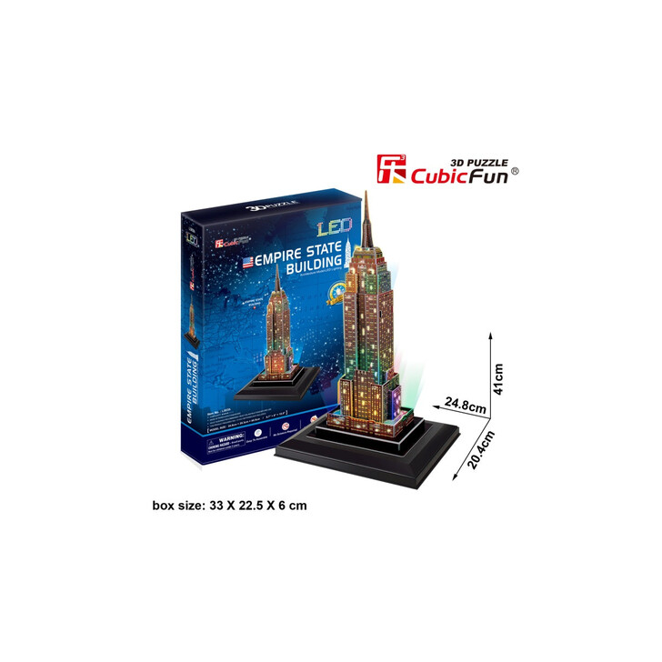PUZZLE 3D LED EMPIRE STATE BUILDING 38 PIESE