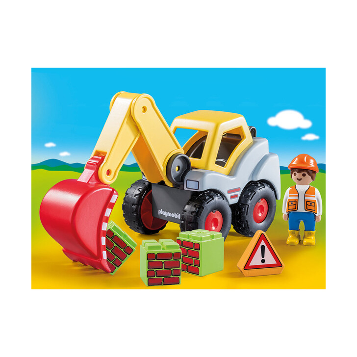 Excavator cu brat mobil - Playmobil 1.2.3