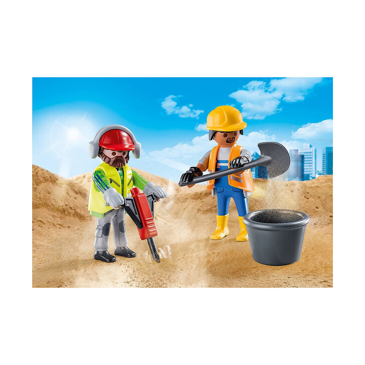 Set 2 figurine - Muncitori in constructii - Playmobil City Action