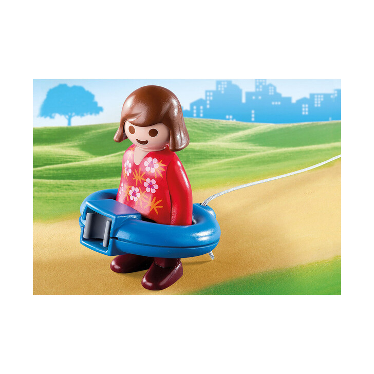 Mama si fetita cu masinuta catel - Playmobil 1.2.3