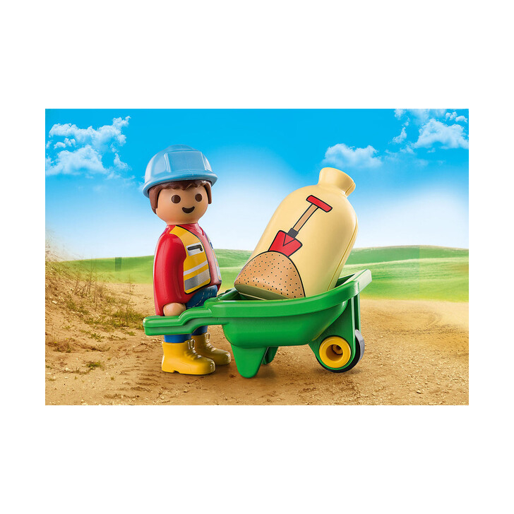 Muncitor cu roaba - Playmobil 1.2.3