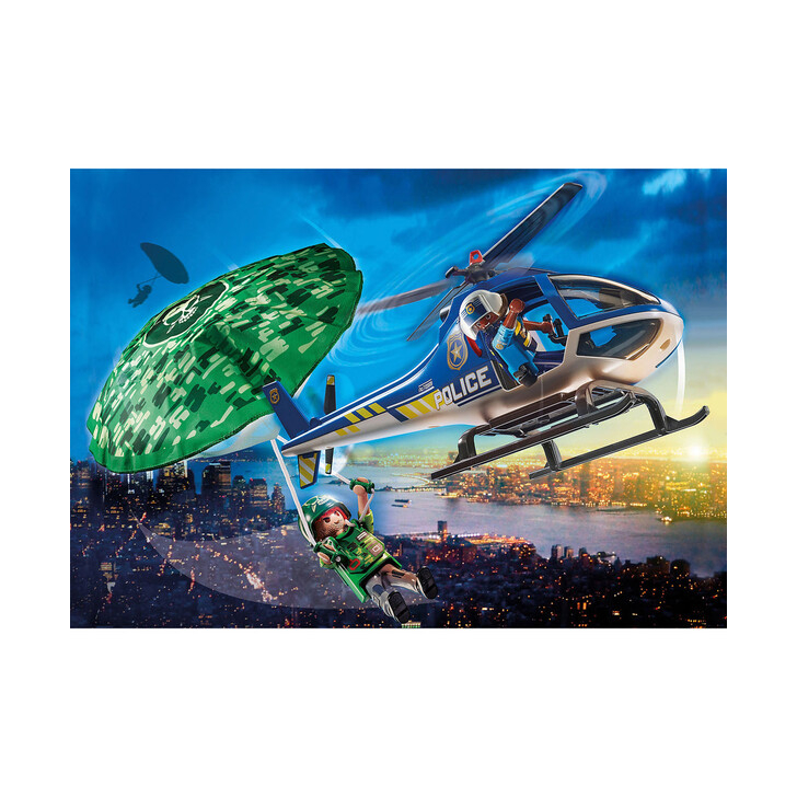 Elicopter de politie si parasutist - Playmobil City Action