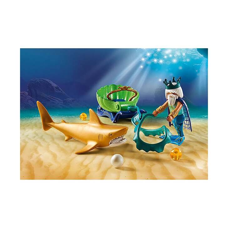 Regele Marii cu trasura cu trasura rechin - Playmobil Magic