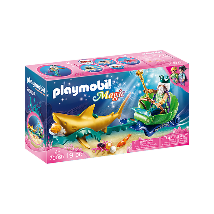 Regele Marii cu trasura cu trasura rechin - Playmobil Magic