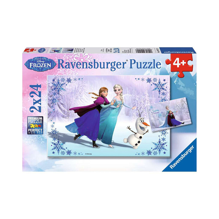 PUZZLE FROZEN SURORI PENTRU TOTDEAUNA, 2x24 PIESE